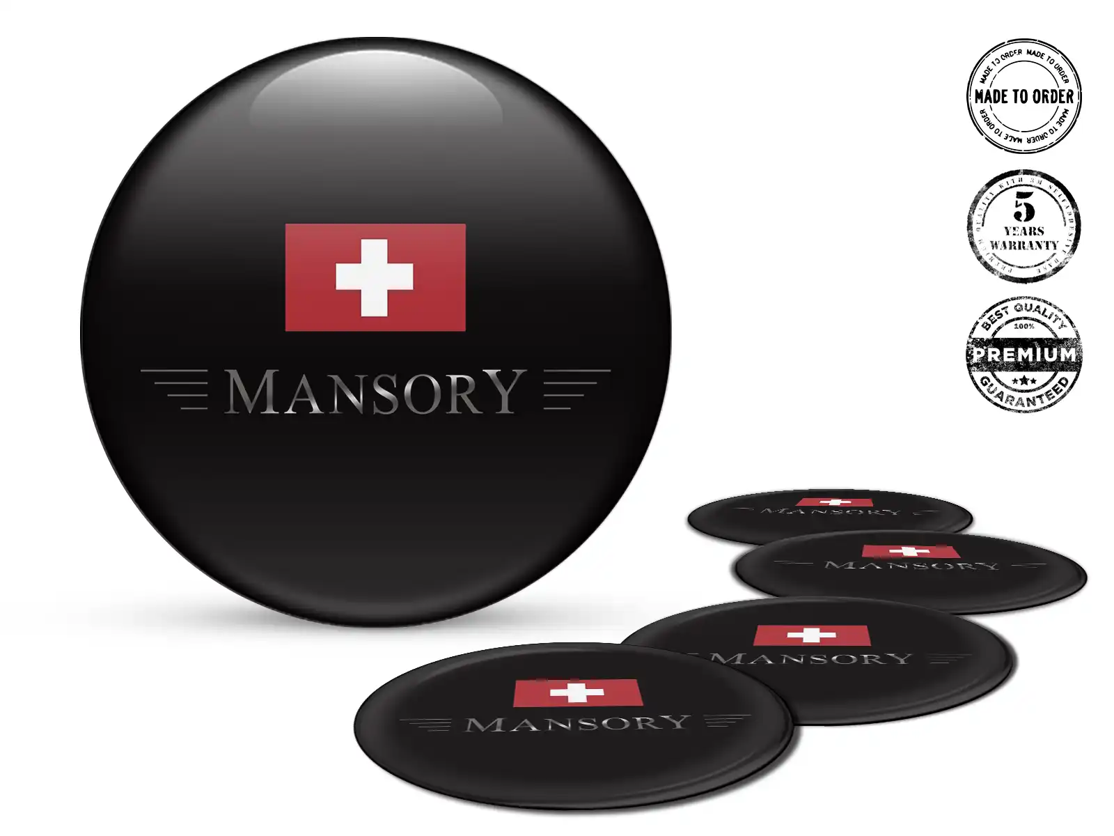 Mansory Design Autocollant Bombé Emblèmes Roue 